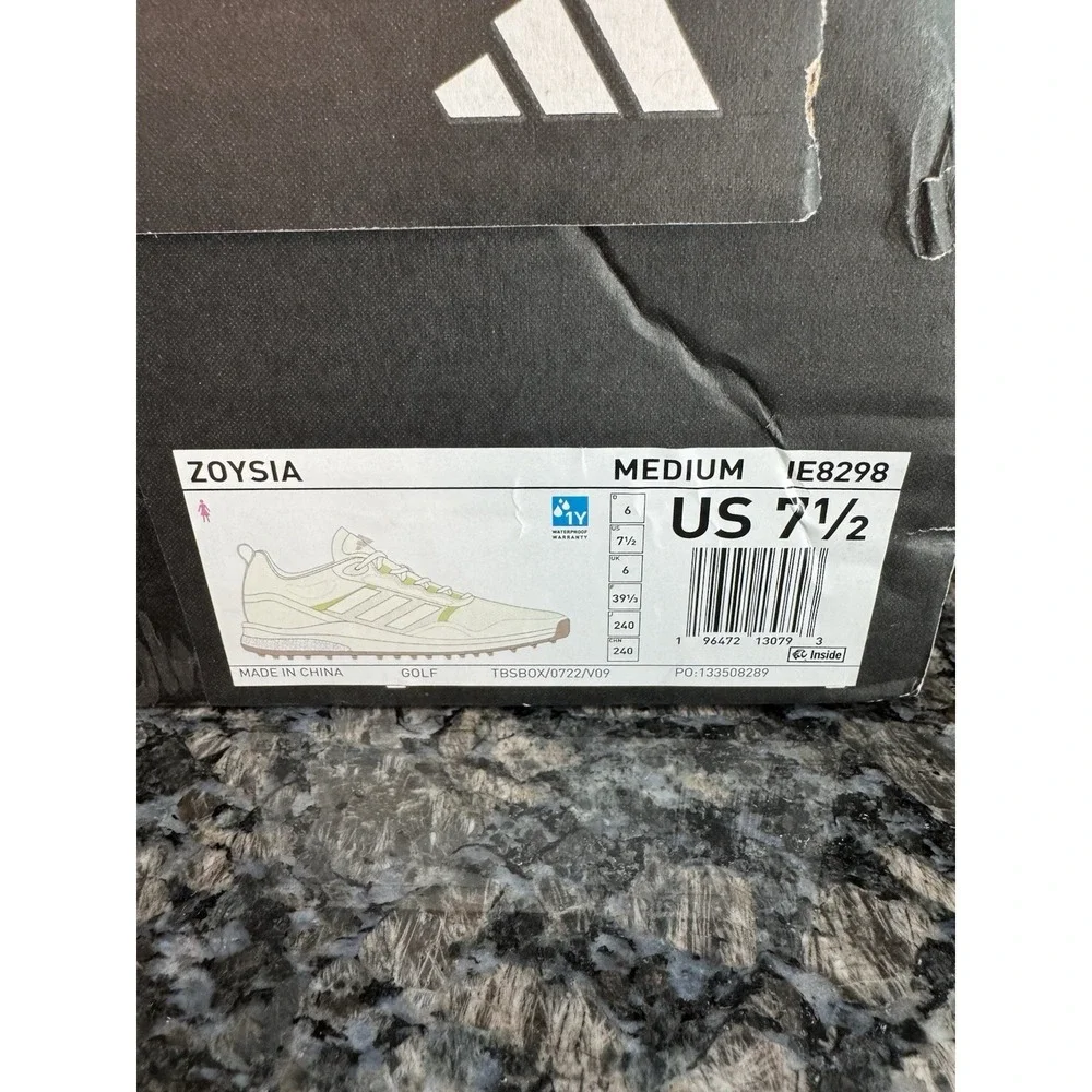 Adidas Zoysia IE8298 Off White Puttysize 7.5 Women‎ Spikeless Golf Shoe